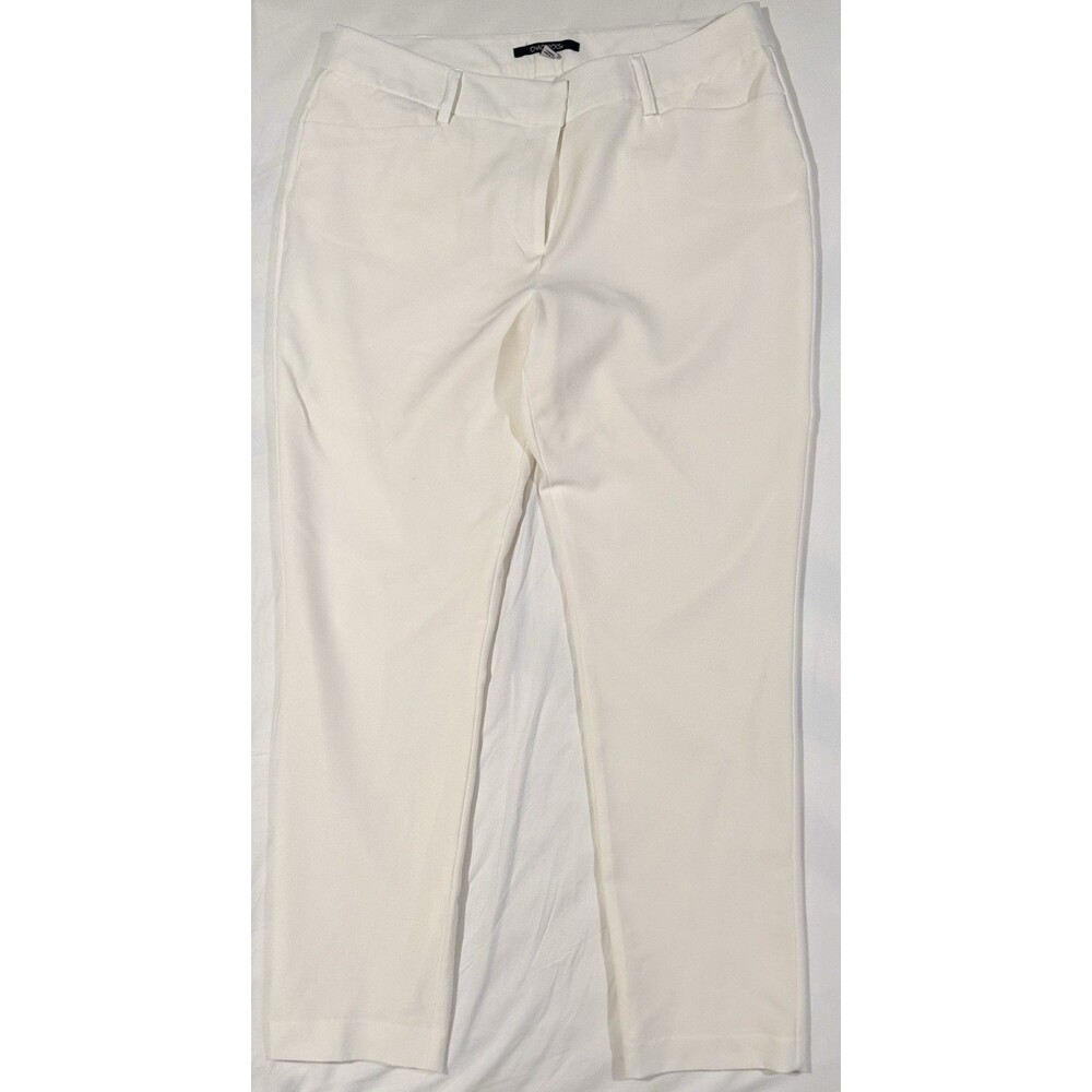 CHADWICK’S Of Boston White Stretch Dress Pants Women Sz 14 Business Corporate EC